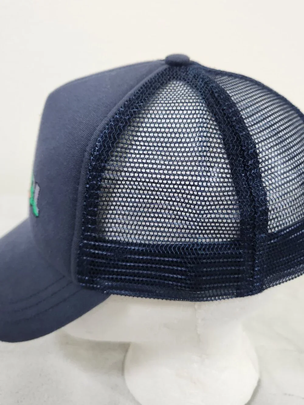Rip Curl Hat Snapback Navy Blue Gray Mesh Adjustable Logo Rainbow Colors Trucker